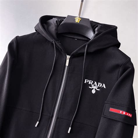 prada tracksuit|Prada tracksuit grey.